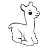 Cute Alpaca Window Stickers - Pattern: Cushing Alpaca with Phrase