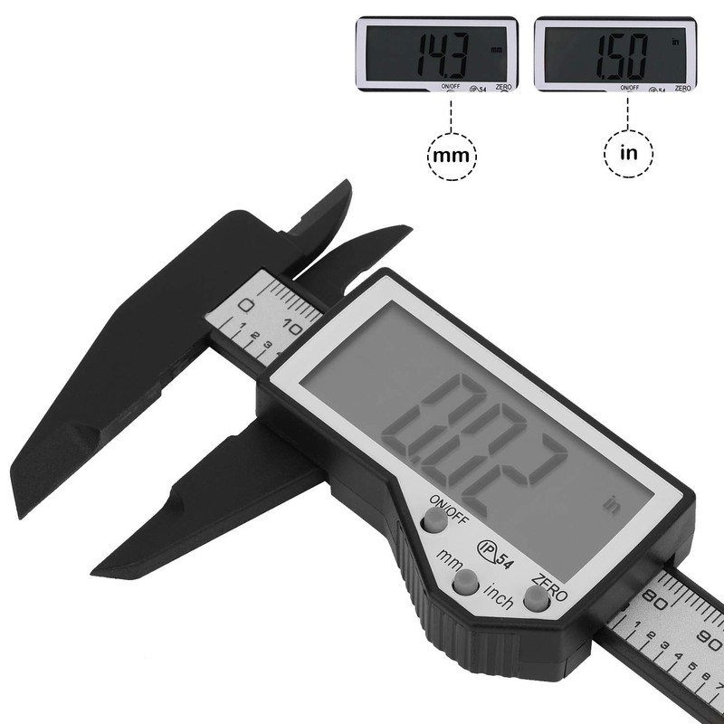 WedDecor Digital Vernier Caliper, 150mm/6 Plastic Vernier Caliper Digital Electronic