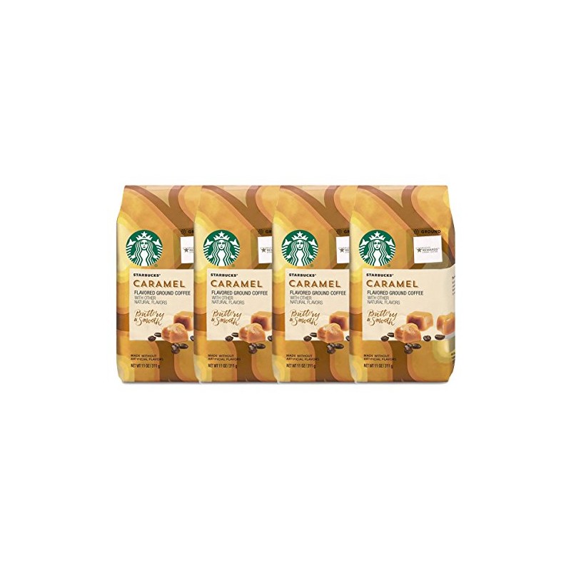 Starbucks Flavored Ground Coffee, Caramel, 11 OZ