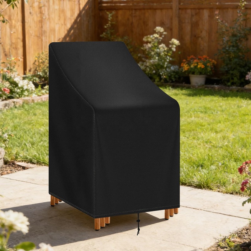 QingHuiTuoYe Stackable Patio Chair Cover Waterproof Outdoor Chair Cover Lounge
