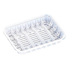 Chuo Kagaku 133249 Disposable Shiitake Mushroom Tray, No. 1, AL, 100 Pieces, Transparent, Approx. 1.0 x 4.5 x 5.9 inches (2.6 x 11.4 x 15 cm)