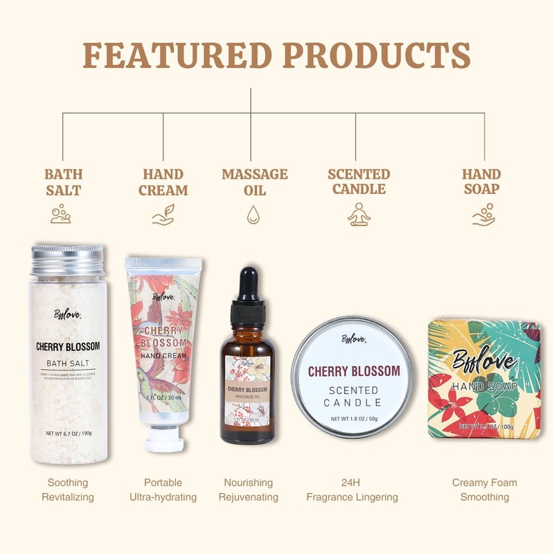 # BFFLOVE Spa Gift Set for Women 6 Piece Bath