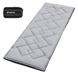 KingCamp Cot Pad for Camping, Comfortable Lightweight Sleeping Mat, Soft Warm Non-Slip Cot Mattress Topper for Outdoor & Indoor, Picnic, Hiking, Backpacking, Yoga, 75" x 25" x 2", Grey