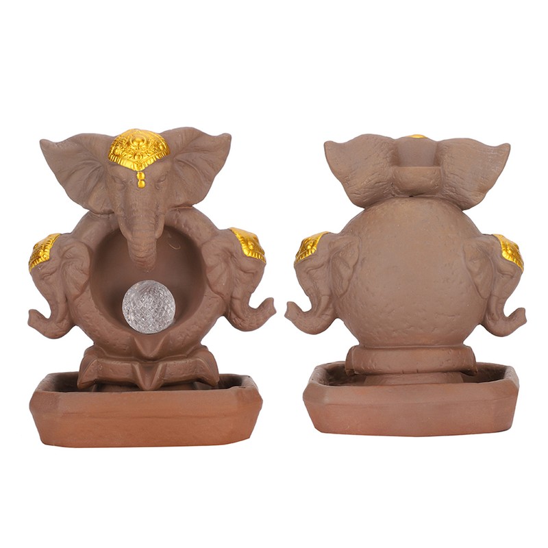 Incense Burner Backflow Waterfall Incense Holder Home Decorations with LED