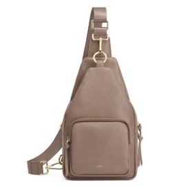 Kattee Small Leather Sling Bag for Women with RFID Blocking,Khaki