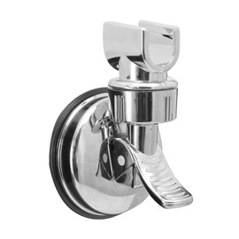 Maxmoral Suction Cup Shower Holder Base Adjustable Shower Head Holder No Drill Removable Shower Holder Bathroom Handheld Shower Head Holder Shower Head Holder Fixed Shelf Silver