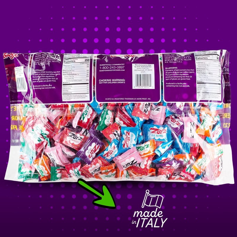 Zotz Fizzy Bulk Candy (Assorted, 425 Units)- Hard Candy Individually