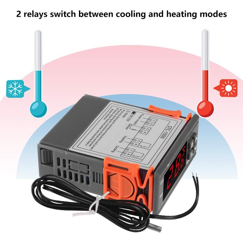 Dorhea STC-1000 10A DC 12V Digital LED Temperature Controller Cooling
