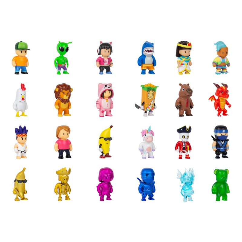 Stumble Guys Collectible Figures 3-Pack - Chicken, Banana Guy, Meowmer