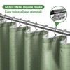 Lameirose 3 in 1 Shower Curtain Set, Green Shower Curtain