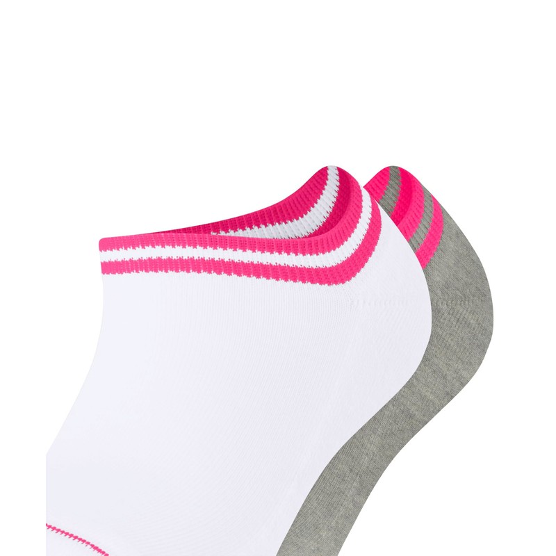 ESPRIT Women's Base Stripe 2-Pack Trainer Socks Breathable Organic Cotton