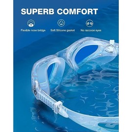 ZIONOR Swimming goggles, G1SE swimming goggles for men and women with UV protection, anti-fog, comfort, professional swimming goggles