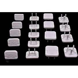 Outlet Covers White Proof Electrical Protector Safety Plug Covers(10pcs US 2-Prong and 10pcs 3-Prong Socket Protectors）