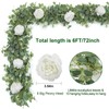 SHACOS 6 ft/185 cm Artificial Flower Garland Wedding Artificial Flowers