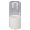 Makeup Brush Holder White with Pearl Filling Rotating 180 Degree