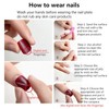 Square Christmas False Nails - 24PCS Short Press on Nails