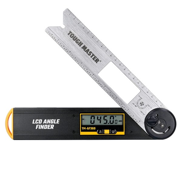 Digital Angle Ruler for Precise Internal and External Angle Measurements, Professional Angle Finder LCD Screen 360 Degree Angle Protractor, Easy Angle Tool For Construction TOUGH MASTER