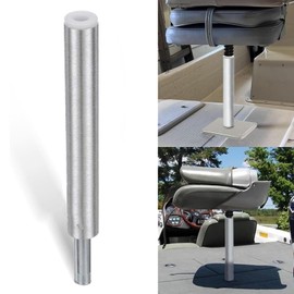 2PCS 3/4" Aluminum Marine Boat Seat Pedestal Post – 11" Lock-in Swivel Base Pole for Pontoon, Bass & Fishing Boats, Durable Corrosion-Resistant Seat Extension Post with Non-Threaded Steel Pin