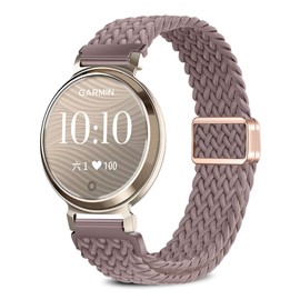 VanHooc 0.6 inch (14 mm) Band, Compatible with Garmin Lily 2, Nylon, Quick Release, Braid, Stretchable, Magnetic Buckle, Breathable, Durable, Magnetic Buckle, Stepless Adjustment, Sweat Resistant