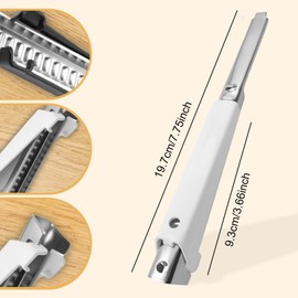 Effortless Arthritis Jar Opener, Can Opener, Manual Lid Opener, Adjustable Handle, Stainless Steel Arthritis Jar Lid Opener for Seniors with Arthritis, Weak Hands (White)