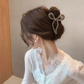 Ribbon hair clip, updo half-up clip / 리본헤어집게핀 올림머리 반묶음 집게핀