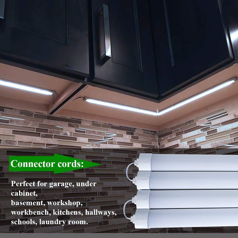 Utility LED Shop Lights Fixture 4FT 2FT with Plug Linkable,