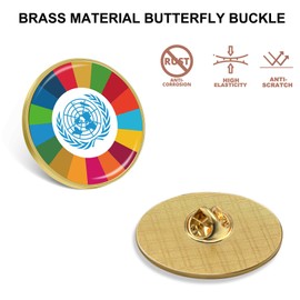 12/Pack -United Nations Lapel Pins Bulk -Sustainable Development Goals Brooch SDGs Badge Pin Button Rainbow Pride Lapel Pin
