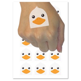 Peeking Duck Goose Temporary Tattoo Water Resistant Fake Body Art Set Collection - 54 1" Tattoos (1 Sheet)