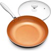 MICHELANGELO Frying Pan with Lid, Nonstick 8 Inch Frying Pan