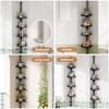 akinbas Tension Pole Shower Caddy with 4 L-Lazy Susan Organizer
