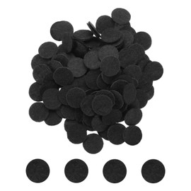 HARFINGTON 500pcs Round Felt Circles, 15mm 5/8" Pre Cut Felt Craft Pads Non-Woven Mini Felt Fabric Circles for DIY Sewing Handcraft Cut Projects Craft Finishing, Black