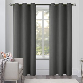 White Classic [2-Panels Cozlo Blackout Curtains for Bedroom with Grommet Black Out Room Darkening Window Curtains Thermal Insulated Drapes (42x84 inch, Navy Blue)