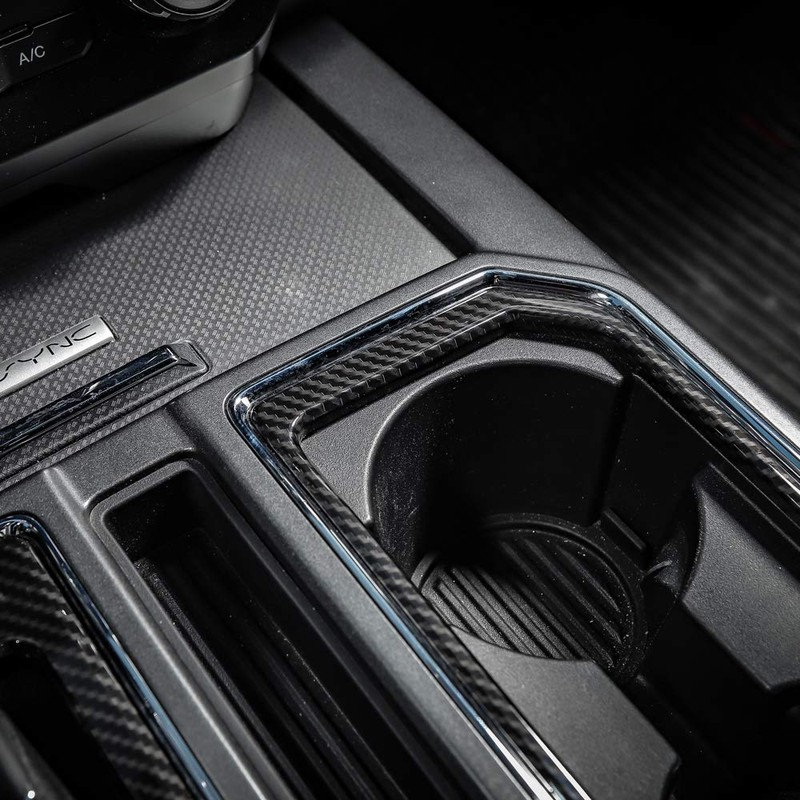 Voodonala Carbon Fiber Grain Cab Gear Shift and Cup Holder