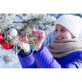 JUESMOS Butterfly Christmas Ornament 2024 Monarch Butterfly Hanging Ornaments Christmas Tree Decorations,Butterfly Decorations Colorful Butterfly Christmas Ornaments Gifts for Women Girls Sister