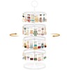 MODOWEY 4 Tier Rotating Earring Holder Organizer, Adjustable Metal &
