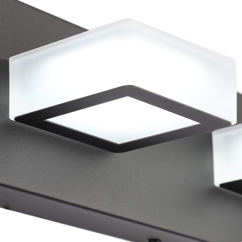 Ralbay LED Modern Black Bathroom Vanity Lights 3 Lights Acrylic