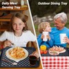 Hodvya 1PCS Large Non-Slip Serving Tray with Handles TV Lap