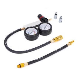 MOCA Engine Cylinder Leak Down Tester Kit, Compression Leakdown Detector Leakage Test Set for Gasoline Engine Leak, Detection Tester Kit Dual Pressure Gauges for Cars Trucks Motorcycles (Blue)
