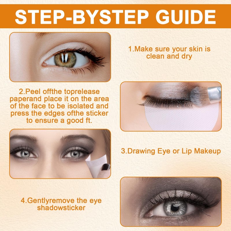 LUODAKA 400 Pcs Disposable Eyeshadow Shields, Makeup Tape for Eyeliner,