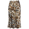 Leopard Print Maxi Skirt Novelty Silk Womens Skirts Summer High Waist
