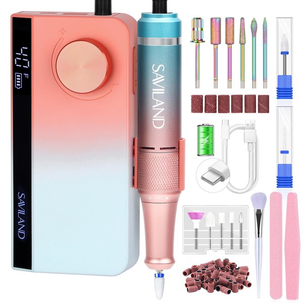 SAVILAND Nail Drill: Electric Nail Drill Machine 40000RPM Nail Drill