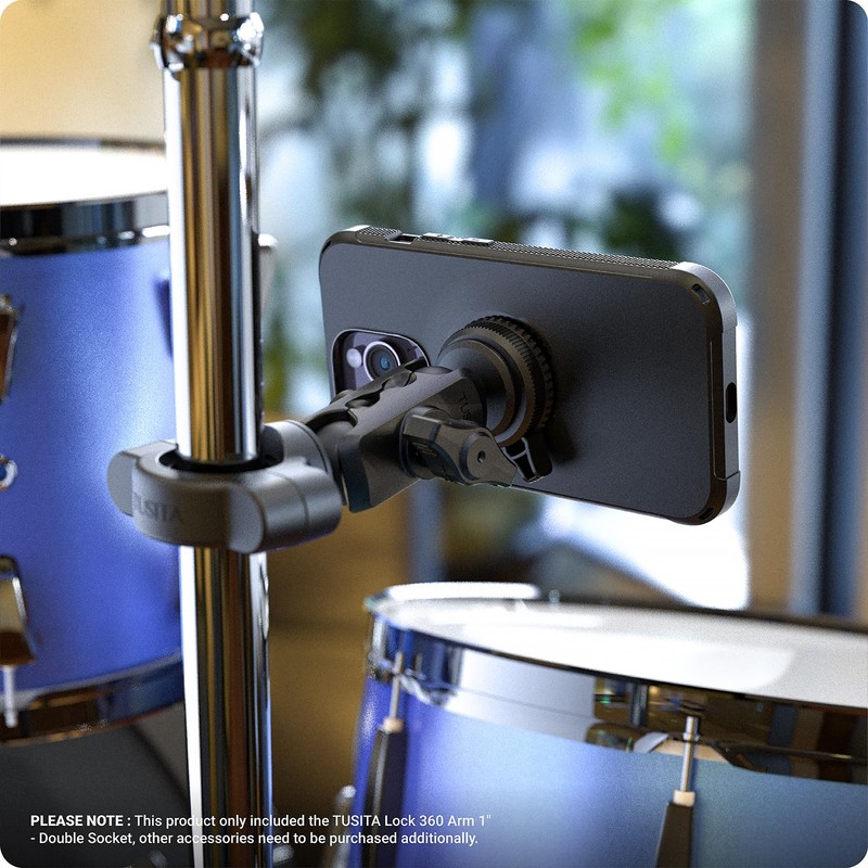 TUSITA Lock 360-Arm 1" Halterung - Doppelbuchse B Größe Kurz