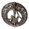Lee Silver Plated Diamante Electric Guitar Scarf Ring