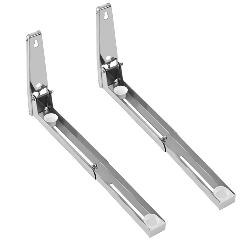 Stainless Steel Microwave Oven Wall Mount Bracket, Foldable Adjustable Shelf