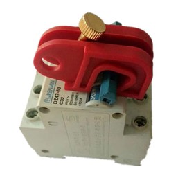 POFET 2pcs Universal Circuit Breaker Lockout Red with Twisted Screw, Prevent Accidental Switch on, Works with All Lockout Padlocks and hasps