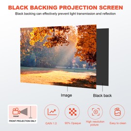 Upgrade Projector Screen Heavy-Duty Stand 120 inch Portable Projection Screen 16:9 4K HD Front Projections Movies Screen with Carry Bag for Indoor Outdoor Home Theater Backyard Cinema Travel