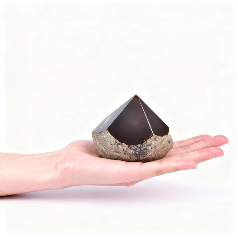 Natural Agate Geode Point Tower Faceted Crystal Stone Tip Rough