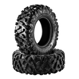 Torchbeam 25x8-12 ATV UTV Mud All Terrain Tires 25x8x12,6 Ply Bias Tires for Quad,Side by Side Hybrid Tread for Dirt, Snow and Trail Riding,SET OF 2, 22 PSI Z-199-1