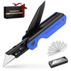 WORKPRO 2-in-1 Folding Knife/Utility Knife, Quick-Change Box Cutter with Belt