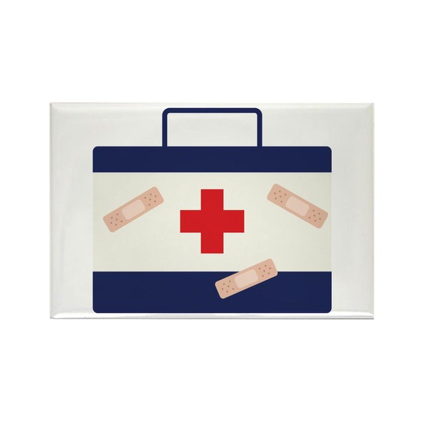 CafePress First Aid Kit Health Medicine Emergency Magnets Rectangle Magnet,